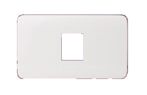 WTRF6801WQ RISNA 插座用蓋板（一連一個用）｜白色＋銅邊 原廠圖去背