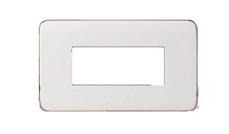 WTRF6803WQ RISNA 插座用蓋板（一連三個用）｜白色＋銅邊 原廠圖去背