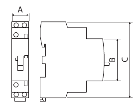 士林 SMC25-M 與 SMC40-M 原廠尺寸符號圖 A B C